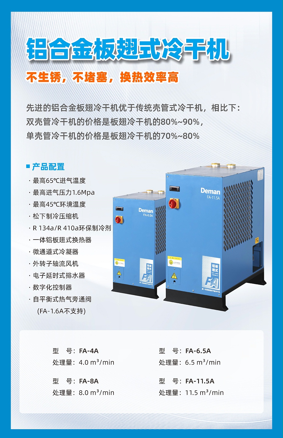 鋁合金板翅式冷干機